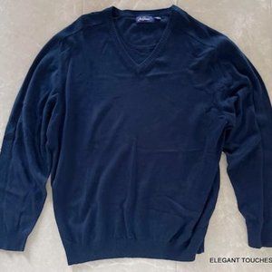 Vintage Jack Nicklaus Knit Sweater Mens 2XL Navy Blue V-Neck Golf Pullover